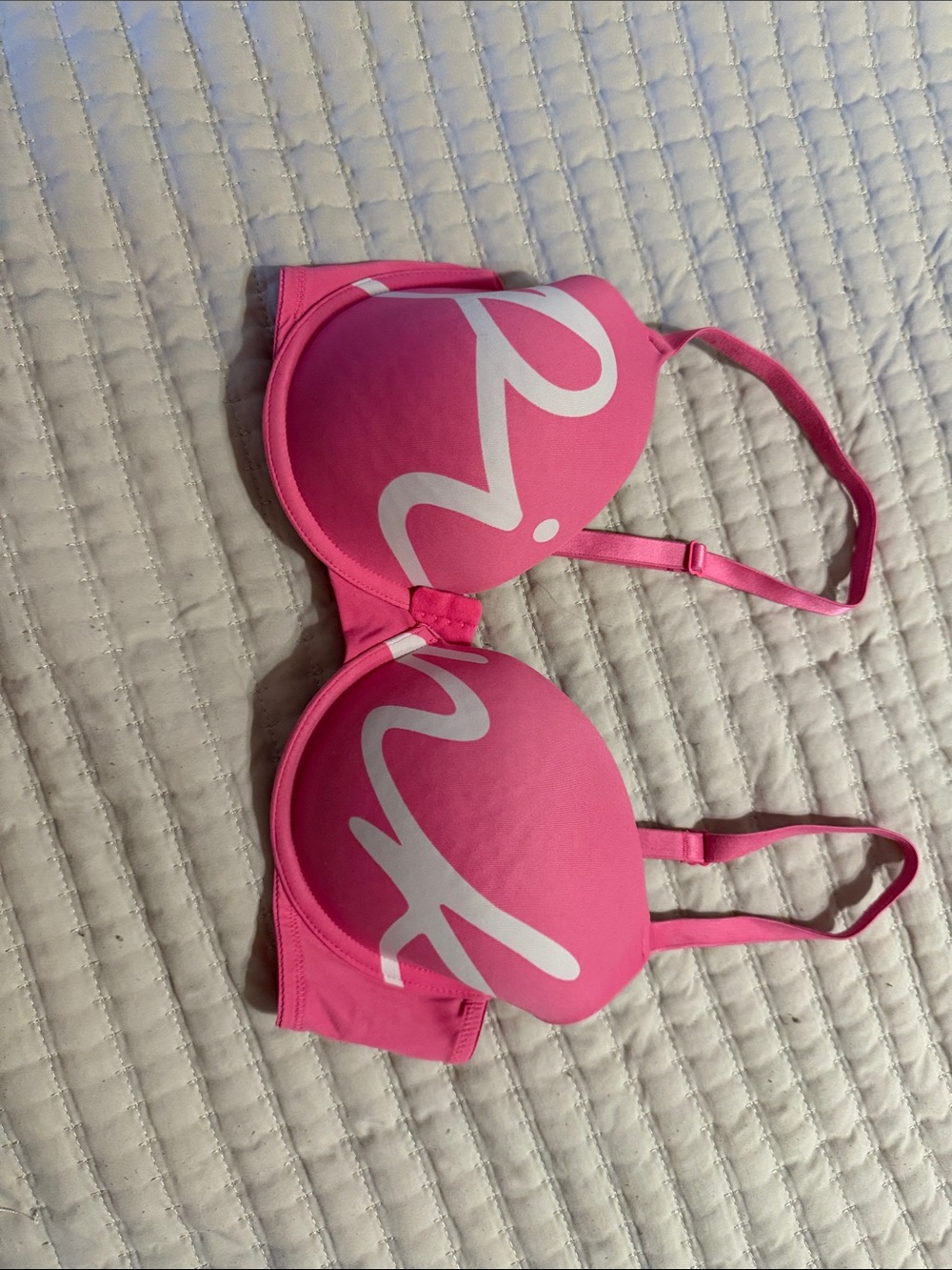 Women’s Pink bra with Graphic Script